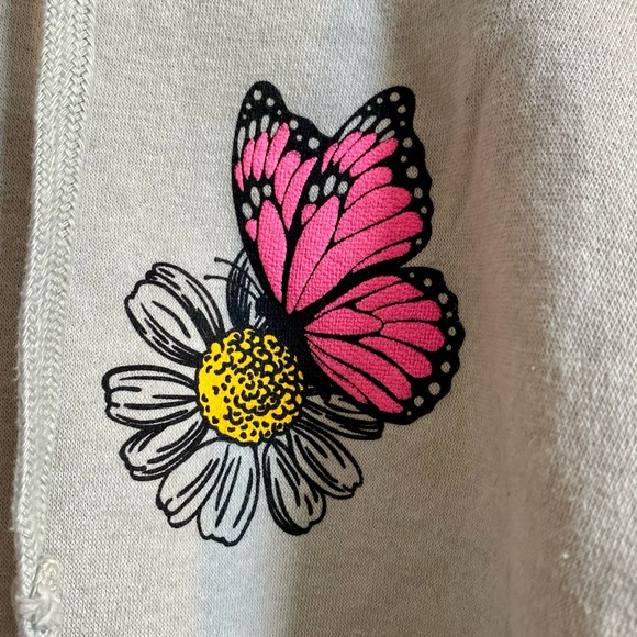 Pacific and Co. Women's Grey and Pink Hoodie zipper sweater size Large - Picture 3 of 7